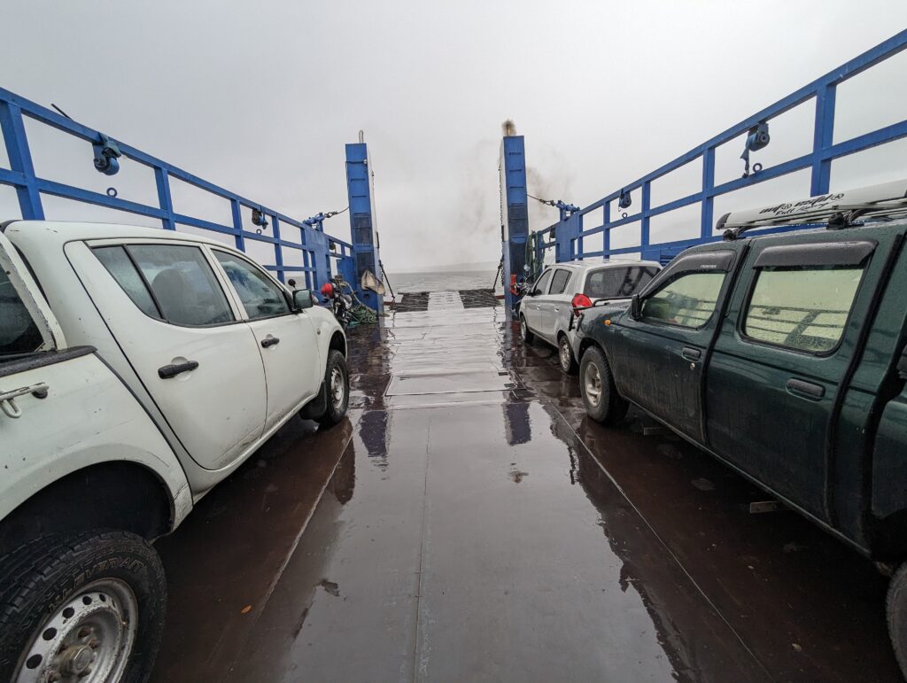 Backing my vehicle onto the ferry