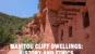 Visitors walking through the Manitou Cliff Dwellings in Colorado