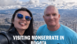 Michael McGill, the Traveling American, and a fan pose above Bogotá during a visit to Monserrate